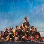 Refugees 1 olio su tela 70x60 - anno 2022