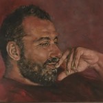 Saverio olio su tela 40x40 - anno 2020