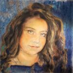 “Laura” acquarello su tela cartonata 30x30 -  2022